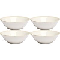 Fleur Bol 15 cm Set de 4 Blanc/Sable
