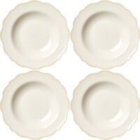 Fleur Kom 23 cm Set van 4 Wit/Zand