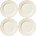 Fleur Plato de Postre 21 cm Set de 4 Blanco/Arena