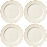 Fleur Plato de Postre 21 cm Set de 4 Blanco/Arena