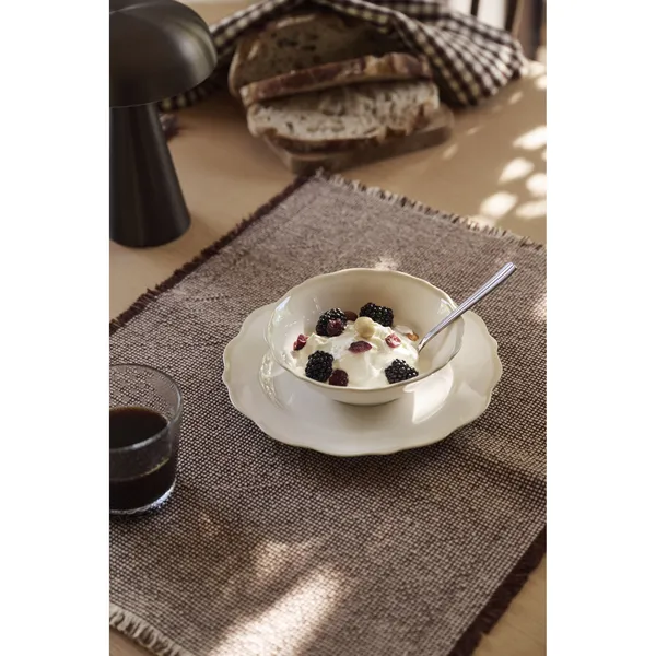 Fleur Plato de Postre 21 cm Set de 4 Blanco/Arena