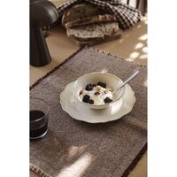 Fleur Plato de Postre 21 cm Set de 4 Blanco/Arena