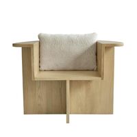 Makara Rectangular Pillow 11 Sandshell/Sheepskin