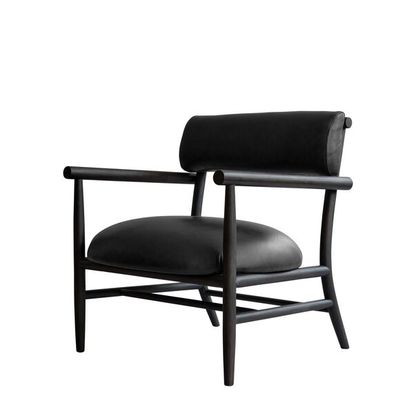Nama Sessel Anilinleder/ Schwarz