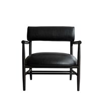 Nama Armchair Aniline Leather/ Black