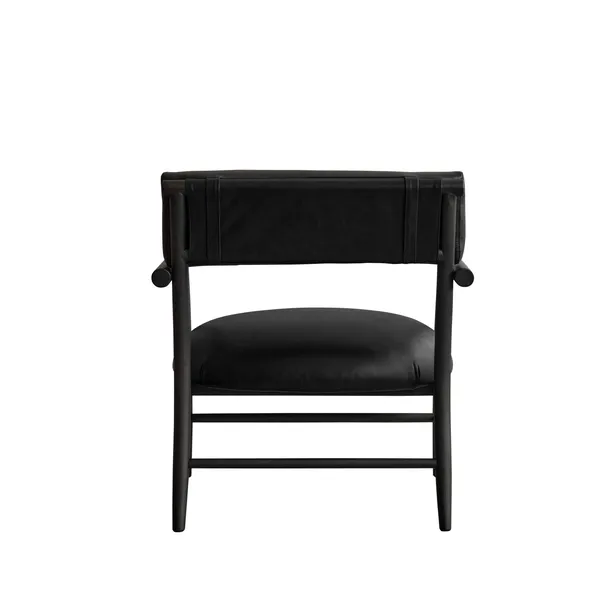 Nama Armchair Aniline Leather/ Black
