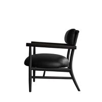 Nama Armchair Aniline Leather/ Black