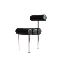 Hiro Dining Chair Aniline Leather/ Black