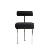 Hiro Dining Chair Aniline Leather/ Black