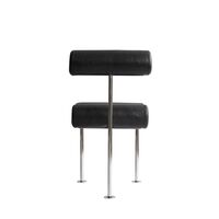 Hiro Dining Chair Aniline Leather/ Black