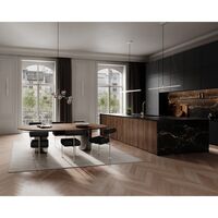Hiro Dining Chair Aniline Leather/ Black