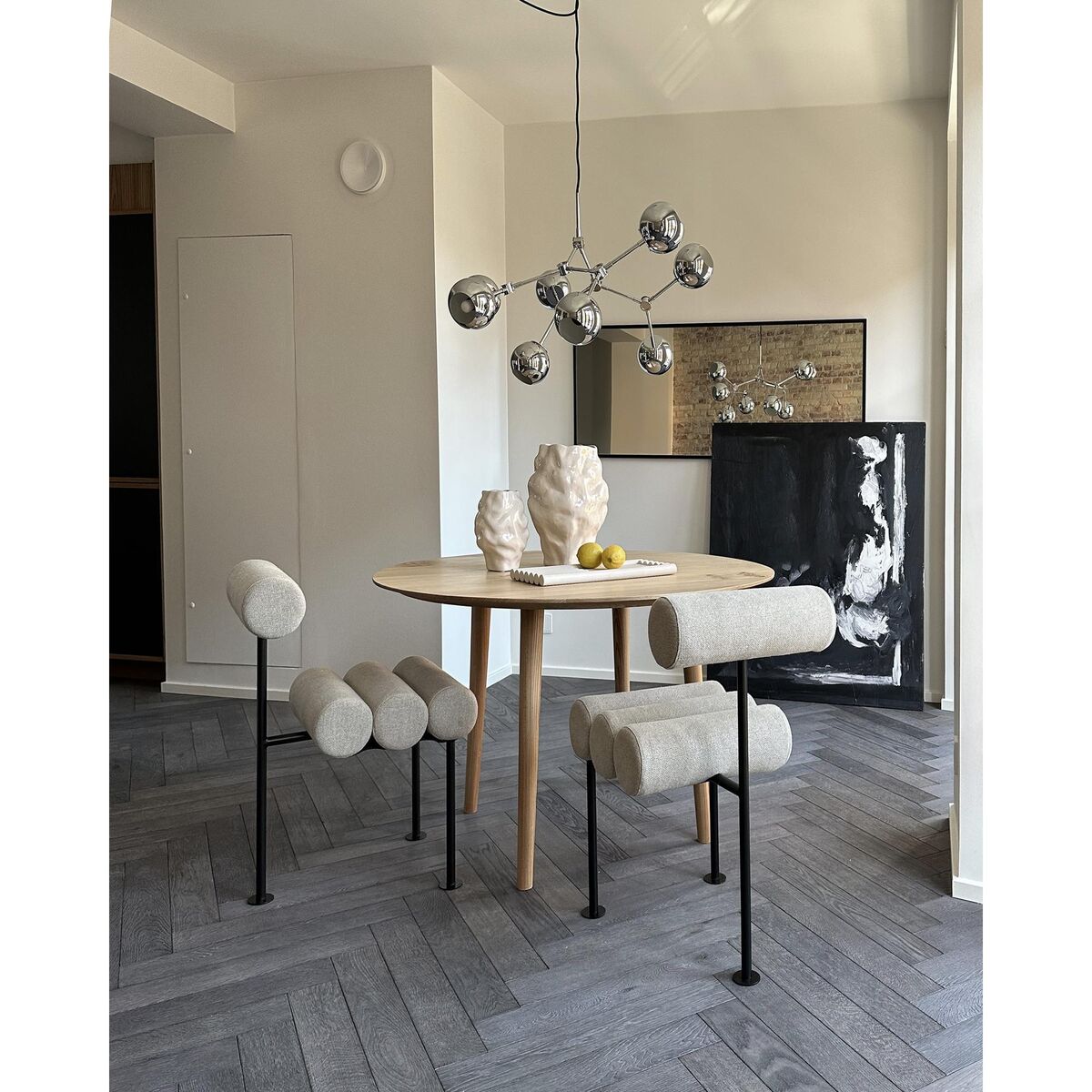 Hiro Dining Chair Black/ Sand