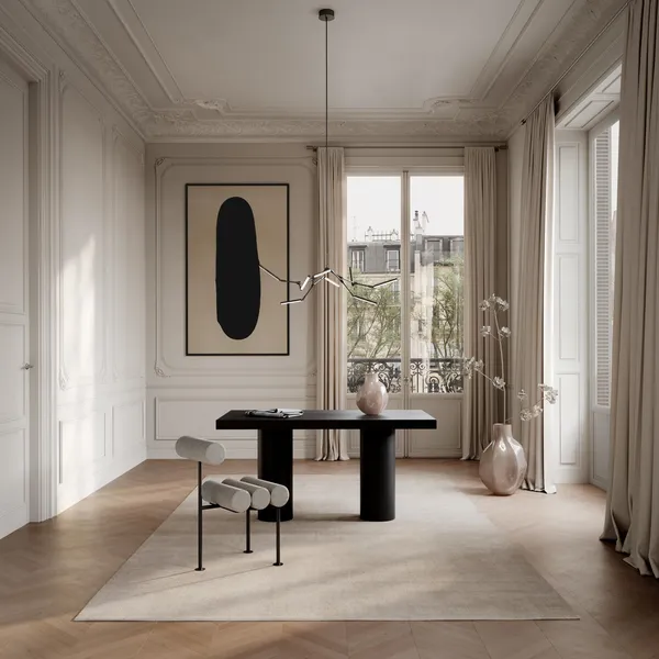 Hiro Dining Chair Black/ Sand