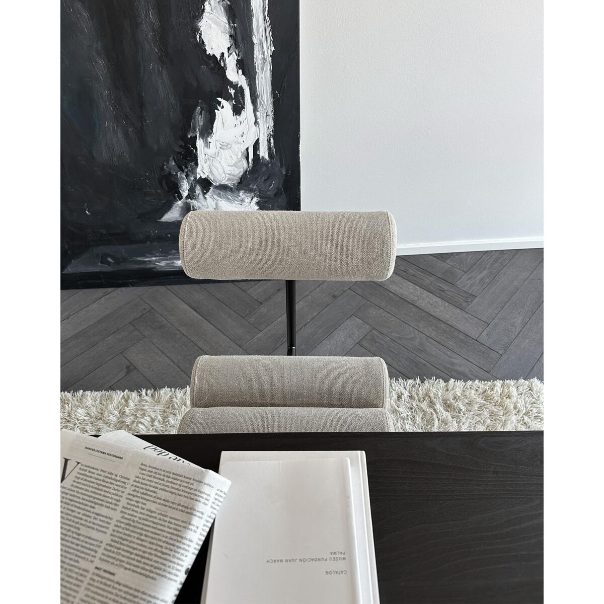 Hiro Dining Chair Black/ Sand