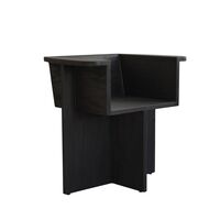 Brutus Dining Chair Coffee Black/Oak