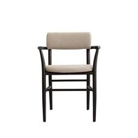 Nama Dining Chair with Armrest Coffee Black/Linen