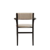 Nama Dining Chair with Armrest Coffee Black/Linen