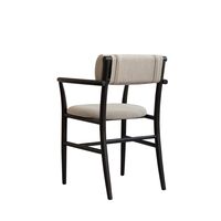 Nama Dining Chair with Armrest Coffee Black/Linen