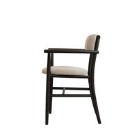 Nama Dining Chair with Armrest Coffee Black/Linen