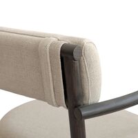 Nama Dining Chair with Armrest Coffee Black/Linen