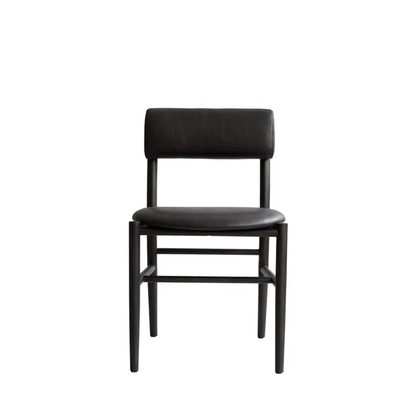 Nama Dining Chair Coffee Black/Aniline Black Leather