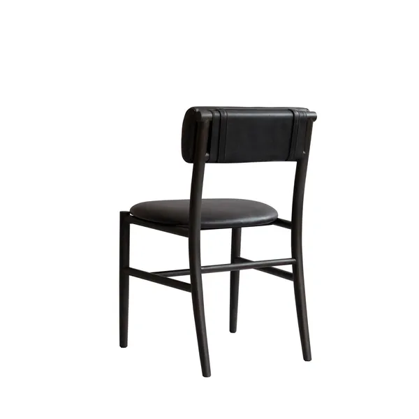 Nama Dining Chair Coffee Black/Aniline Black Leather