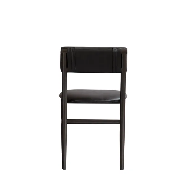 Nama Dining Chair Coffee Black/Aniline Black Leather