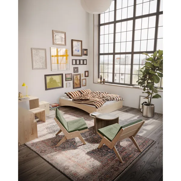 Sway Armchair Raw/622 Evergreen
