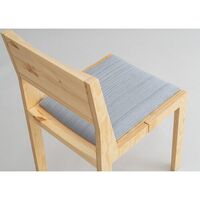 016 Maasto Dining Chair Upholstered Seat Natural/Square 0134