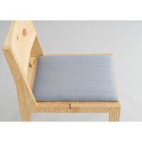 016 Maasto Dining Chair Upholstered Seat Natural/Square 0134