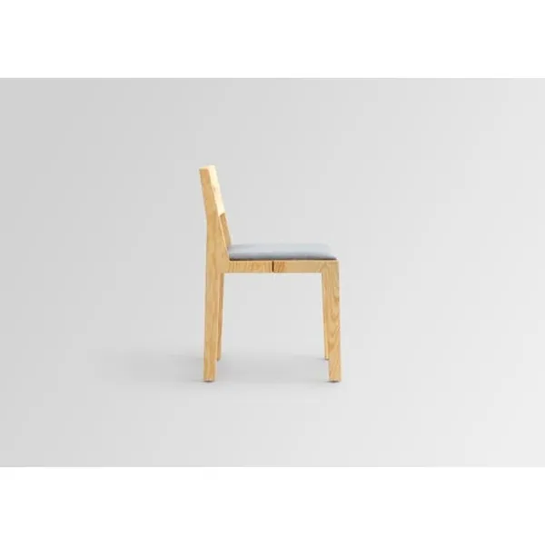 016 Maasto Dining Chair Upholstered Seat Natural/Square 0134