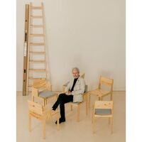 016 Maasto Dining Chair Upholstered Seat & Back Natural/Square 0134