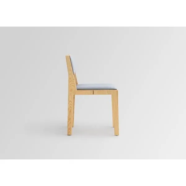 016 Maasto Dining Chair Upholstered Seat & Back Natural/Square 0134