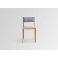 016 Maasto Dining Chair Upholstered Seat & Back Natural/Square 0134