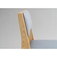 016 Maasto Dining Chair Upholstered Seat & Back Natural/Square 0134