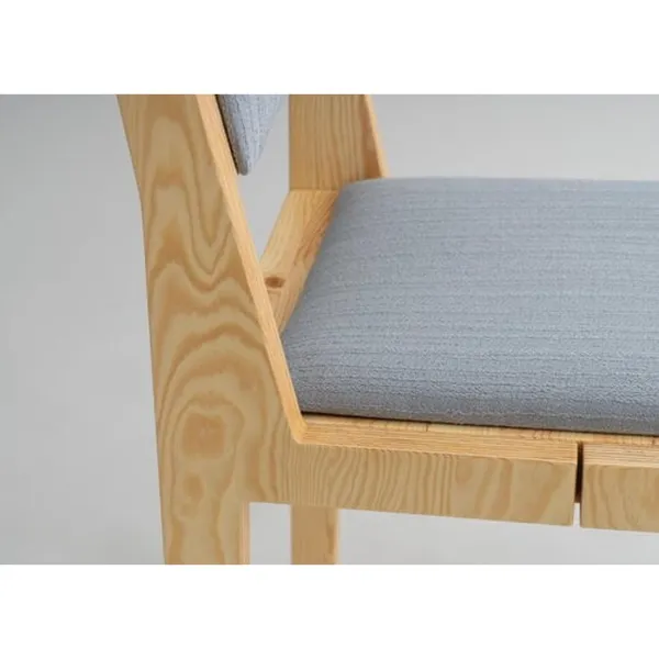 016 Maasto Dining Chair Upholstered Seat & Back Natural/Square 0134