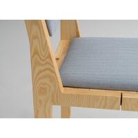 016 Maasto Dining Chair Upholstered Seat & Back Natural/Square 0134