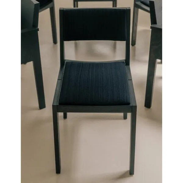 016 Maasto Spisebordsstol Polstret Sæde Sort/Kvadrat 0194