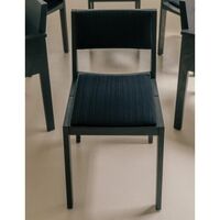 016 Maasto Spisebordsstol Polstret Sæde Sort/Kvadrat 0194