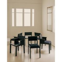 016 Maasto Spisebordsstol Polstret Sæde Sort/Kvadrat 0194