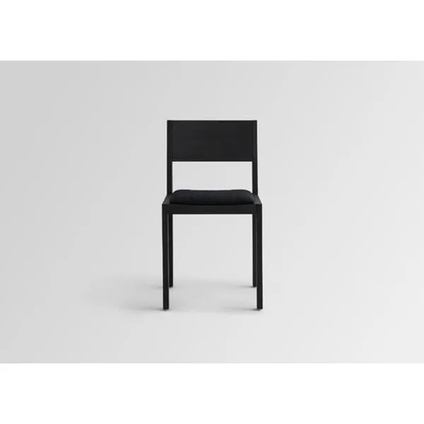 016 Maasto Spisebordsstol Polstret Sæde Sort/Kvadrat 0194