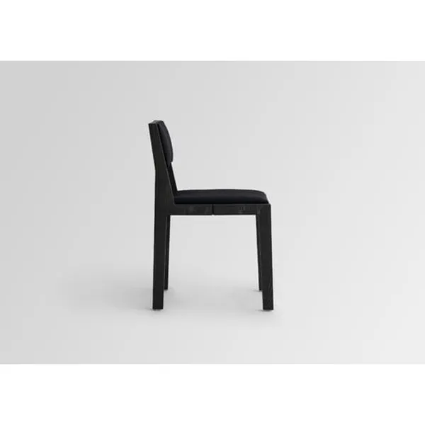 016 Maasto Spisebordsstol Polstret Sæde & Ryg Sort/Kvadrat 0194