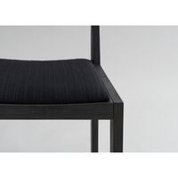 016 Maasto Spisebordsstol Polstret Sæde & Ryg Sort/Kvadrat 0194