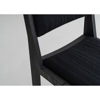 016 Maasto Spisebordsstol Polstret Sæde & Ryg Sort/Kvadrat 0194