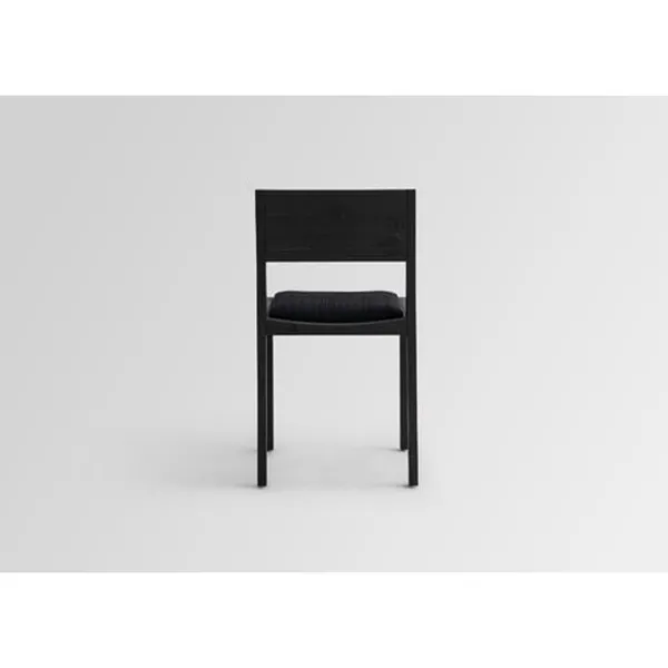 016 Maasto Spisebordsstol Polstret Sæde & Ryg Sort/Kvadrat 0194