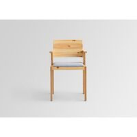 016 Maasto Dining Chair With Armrest & Upholstered Seat Natural/Square 0134