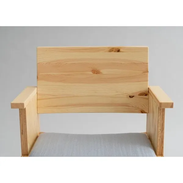 016 Maasto Dining Chair With Armrest & Upholstered Seat Natural/Square 0134