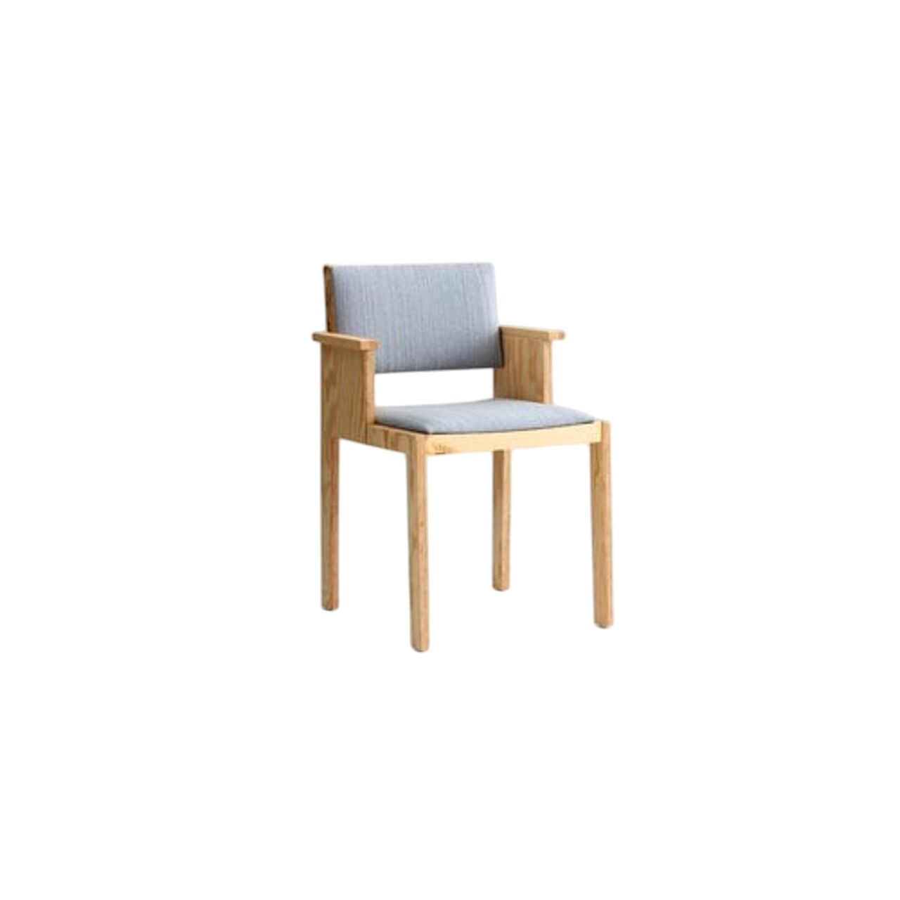 016 Maasto Spisebordsstol Med Armln & Polstret Sde/Ryg Natural/Kvadrat 0134