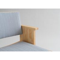 016 Maasto Dining Chair With Armrests & Upholstered Seat/Back Natural/Square 0134