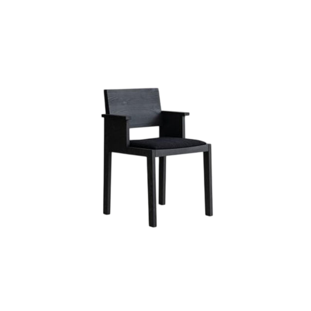 016 Maasto Spisebordsstol Med Armln & Polstret Sde Sort/Kvadrat 0194
